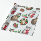 Aardige Kattenkrans Cadeaupapier (Uitgerold)
