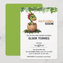 Aardige Kawaii Baby Dinosaur die uit het Ei komt