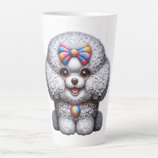 Aardige Kawaii Fantasy Draak Latte Mok (Voorkant)