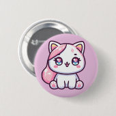 Aardige Kawaii Kitten Ronde Button 5,7 Cm (Voorkant /achterkant)