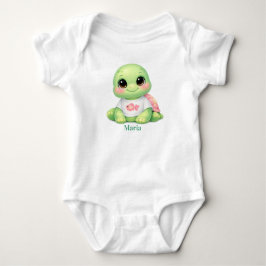 Aardige Kawaii Zeeschildpad Op maat gemaakte babys Romper