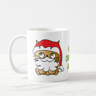 Aardige Kerst Cartoon Sinterklaas Kat Gepersonalis Koffiemok