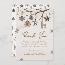 Aardige kerst dank u kaart voor het Baby shower