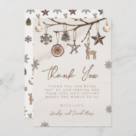 Aardige kerst dank u kaart voor het Baby shower