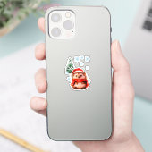 Aardige Kerst-Egel Sticker - Festieve Winter (Telefoon)