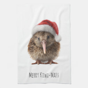 Aardige Kerst Kiwivogel, op maat Theedoek