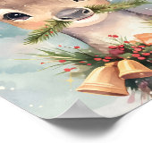 Aardige Kerst Rendier Waterverf Muur Decoratie (Hoek)