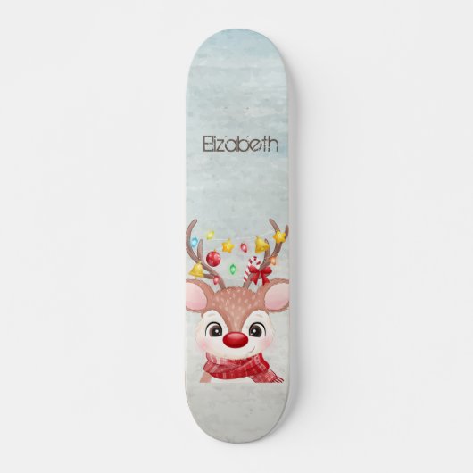 Aardige Kerst Rendieren Persoonlijk Skateboard (Voorkant)