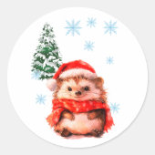 Aardige Kerstegel Sticker - Festieve Winter (Voorkant)