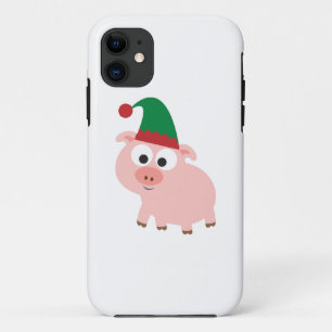 Aardige Kerstelf in de vorm van een varken Case-Mate iPhone Case
