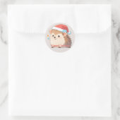 Aardige Kersthamster met Kerstmannenhoed Sticker (Tas)