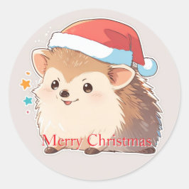 Aardige Kersthamster met Kerstmannenhoed Sticker