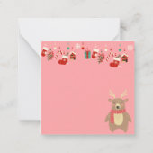 Aardige Kerstkat Notitiekaartje (Achterkant)