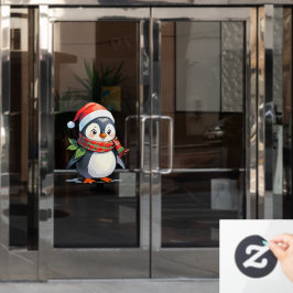 Aardige Kerstman Kerst Penguin Winkel Decoratie Raamsticker