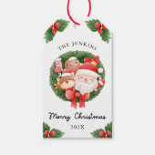 Aardige kerstman kerstpersoonlijk favoriet cadeaulabel (Voorkant)