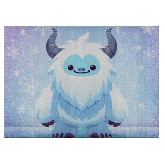 Aardige Kerstmis/winter yeti Snijplank (Voorkant)