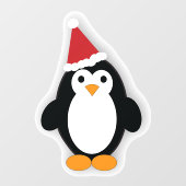 Aardige Kerstpinguïn Raamsticker (Vel)