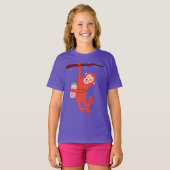 Aardige Kleine Apen Ontwerp T-shirt (Voorkant volledig)