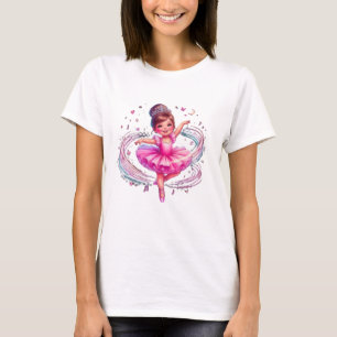 Aardige Kleine Ballerina die Draait in Magische St T-shirt