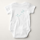 Aardige Kleine Hamster & Vlinders Maatwerk Romper (Achterkant)