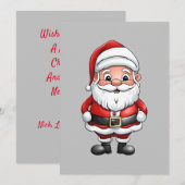 Aardige kleine tekenfilm Kerstman Feestdagenkaart (Voorkant / Achterkant)