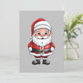 Aardige kleine tekenfilm Kerstman Feestdagenkaart (Staand voorkant)