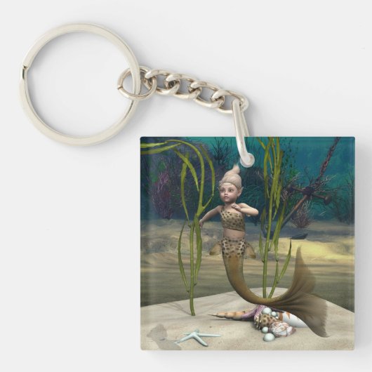 Aardige Kleine Zeemeermin Sleutelhanger (Voorkant)