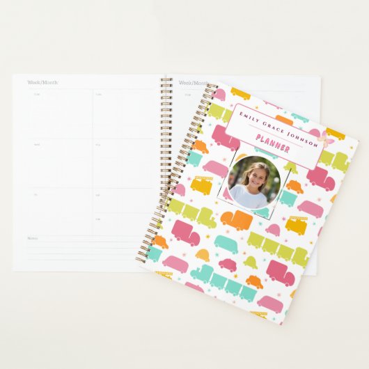 Aardige Kleurrijke Kinderen Achtergrond Aangepaste Planner (Display)