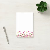 Aardige Kleurrijke Meisjesachtige Bloeiende Bloeme Post-it® Notes (Kantoor)