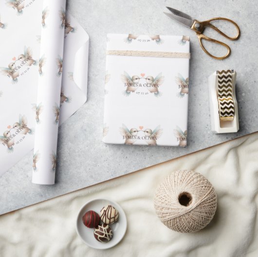 Aardige Kolibrie Paar Custom Inpakpapier (Crafts)