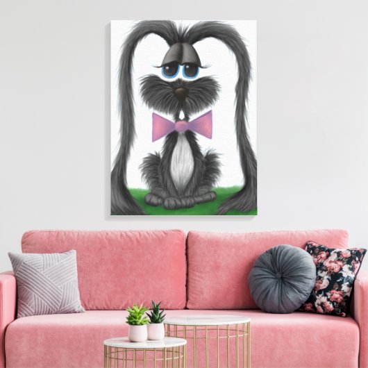 Aardige Konijn Konijn Canvas Afdruk (Insitu (Woonkamer))