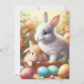 Aardige Konijn Konijnen Pasen Brunch Kaart (Achterkant)