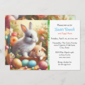 Aardige Konijn Konijnen Pasen Brunch Kaart (Voorkant / Achterkant)