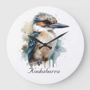 Aardige Kookaburra op een Tak, op maat gemaakt Grote Klok