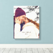 Aardige Koppel Aangepaste Foto Canvas Afdruk (Insitu (Houten vloer))