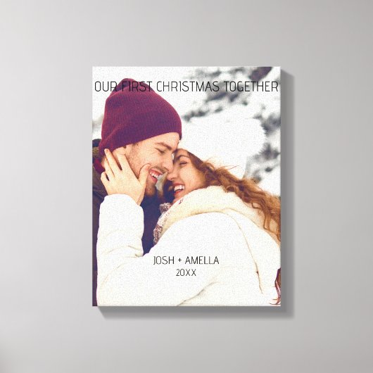 Aardige Koppel Aangepaste Foto Canvas Afdruk (Voorkant)