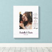 Aardige Koppel Aangepaste Foto Canvas Afdruk (Insitu (Houten vloer))