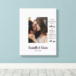 Aardige Koppel Aangepaste Foto Canvas Afdruk