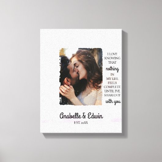 Aardige Koppel Aangepaste Foto Canvas Afdruk (Voorkant)