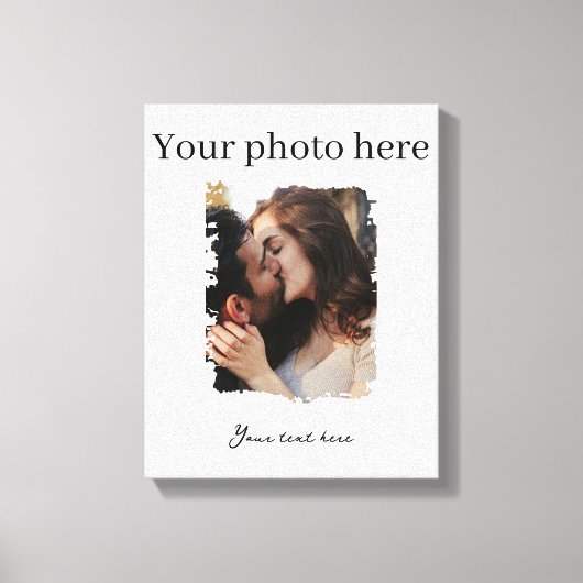Aardige Koppel Aangepaste Foto Canvas Afdruk (Voorkant)