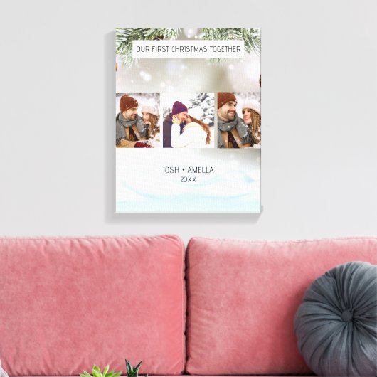 Aardige Koppel Aangepaste Foto Canvas Afdruk (Insitu (Woonkamer))