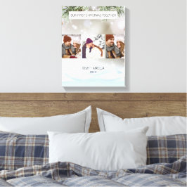 Aardige Koppel Aangepaste Foto Canvas Afdruk