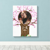 Aardige Koppel Aangepaste Foto Canvas Afdruk (Insitu (Houten vloer))