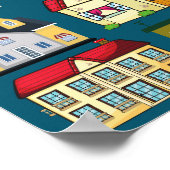 Aardige kunst voor de kinderkamer l School l Navyb Poster (Hoek)