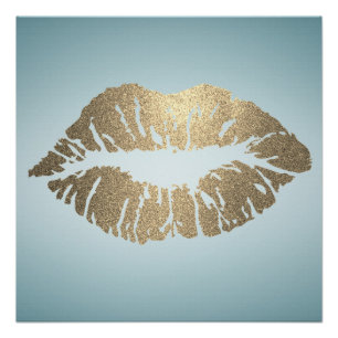 Aardige kus, lippen, visagist poster