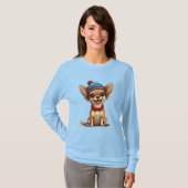 Aardige Lachende Chihuahua T-shirt (Voorkant volledig)