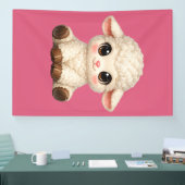 Aardige Lachende Lam Cartoon Ontwerp Banner (Beurs)