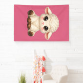 Aardige Lachende Lam Cartoon Ontwerp Banner (Insitu)