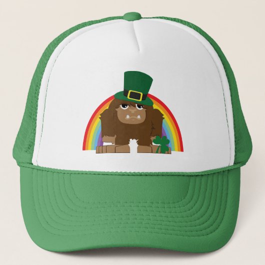 Aardige Leprechaun Bigfoot Trucker Pet (Voorkant)