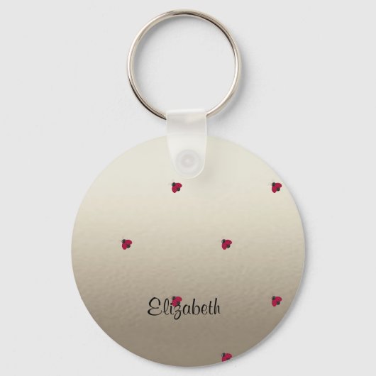 Aardige Lieve Lieveheersbeestjes,Persoonlijke-Lumi Sleutelhanger (Voorkant)